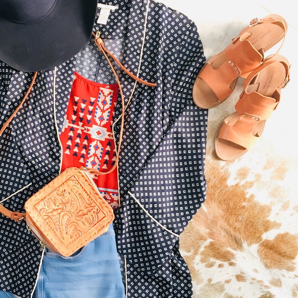 Leather Sandal With Heel